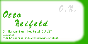 otto neifeld business card